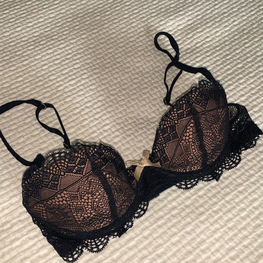 Little black lace demi bra